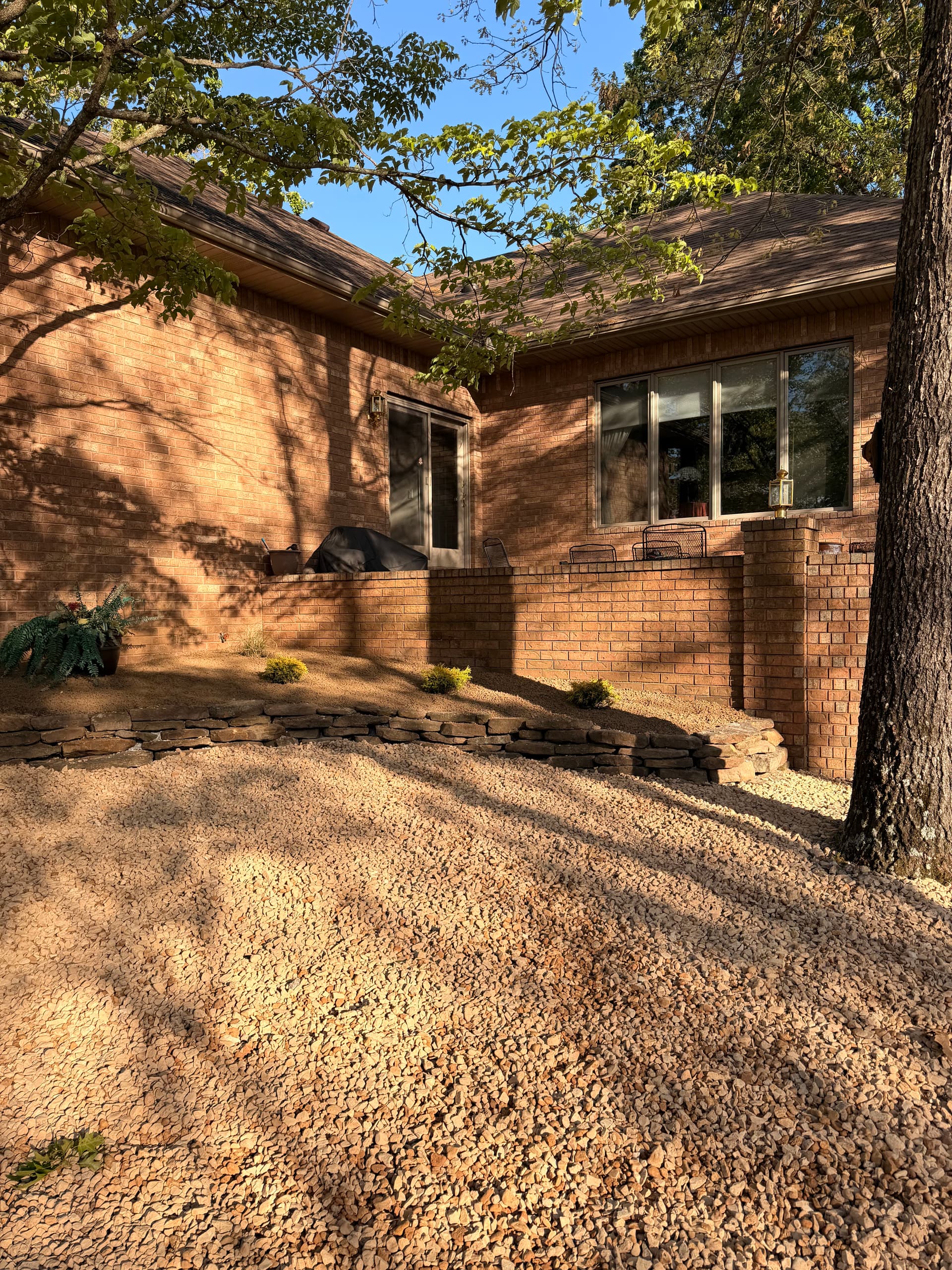 Gallery photos for Pond Removal, Retaining Wall Extension and River Rock Yard Overhaul: Image #5