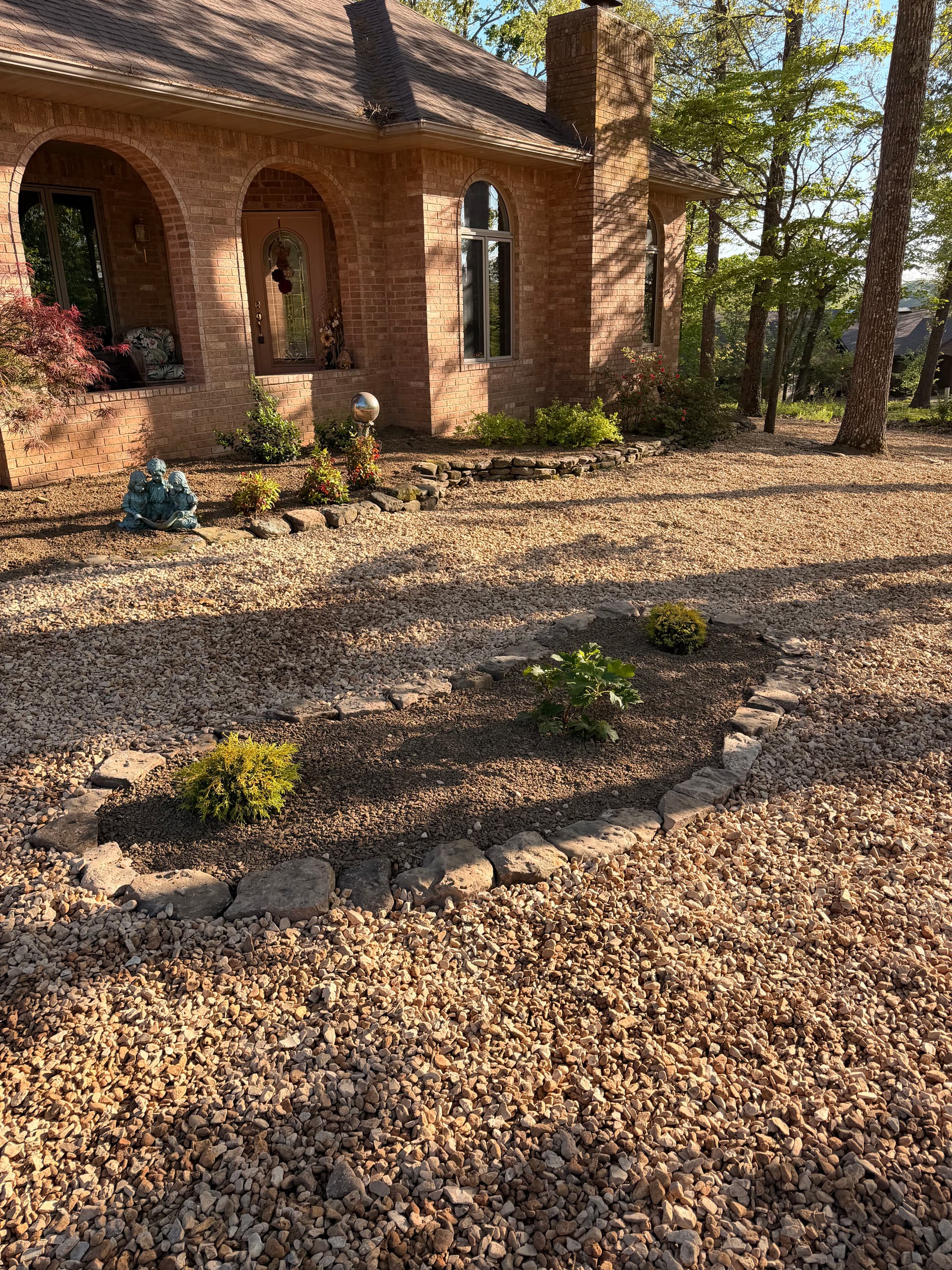 Gallery photos for Pond Removal, Retaining Wall Extension and River Rock Yard Overhaul: Image #7