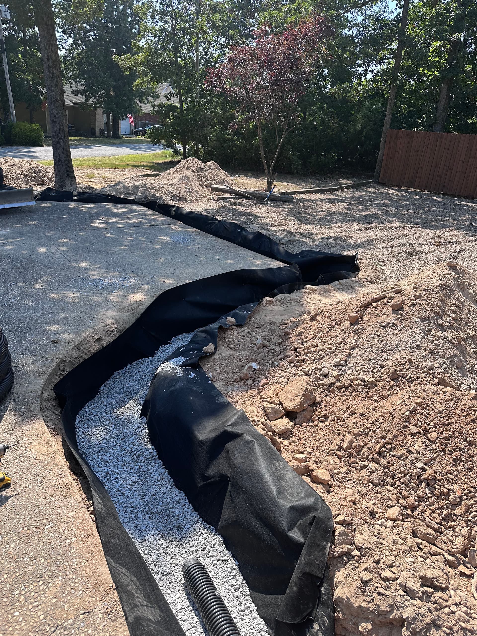 Erosion Control Enhanced with French Drain Installation