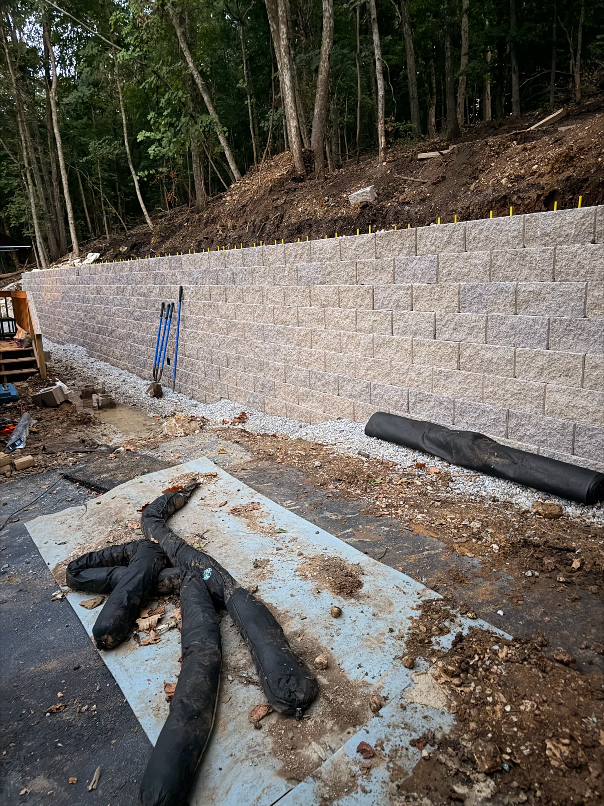 Gallery photos for From Mudslide Risk to Solid Retaining Wall in NWA: Image #6