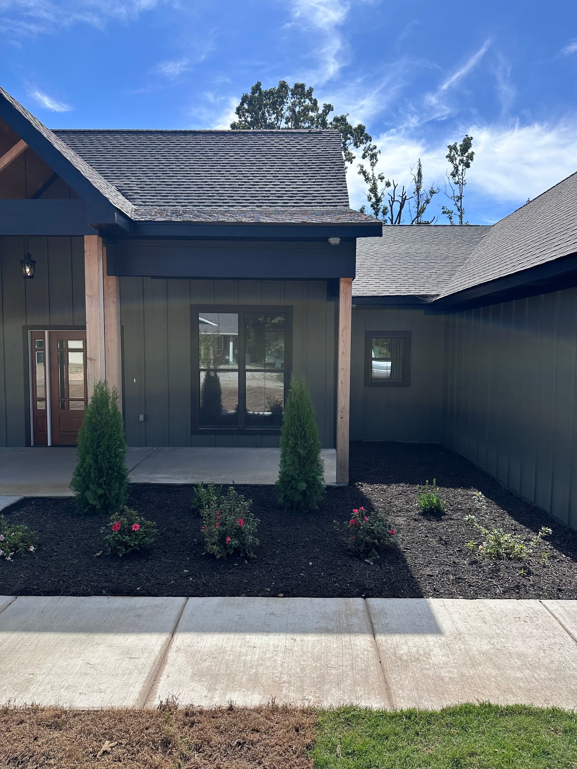 Gallery photos for Lawn Makeover with Sod Installation and Mulch Enhancement: Image #3