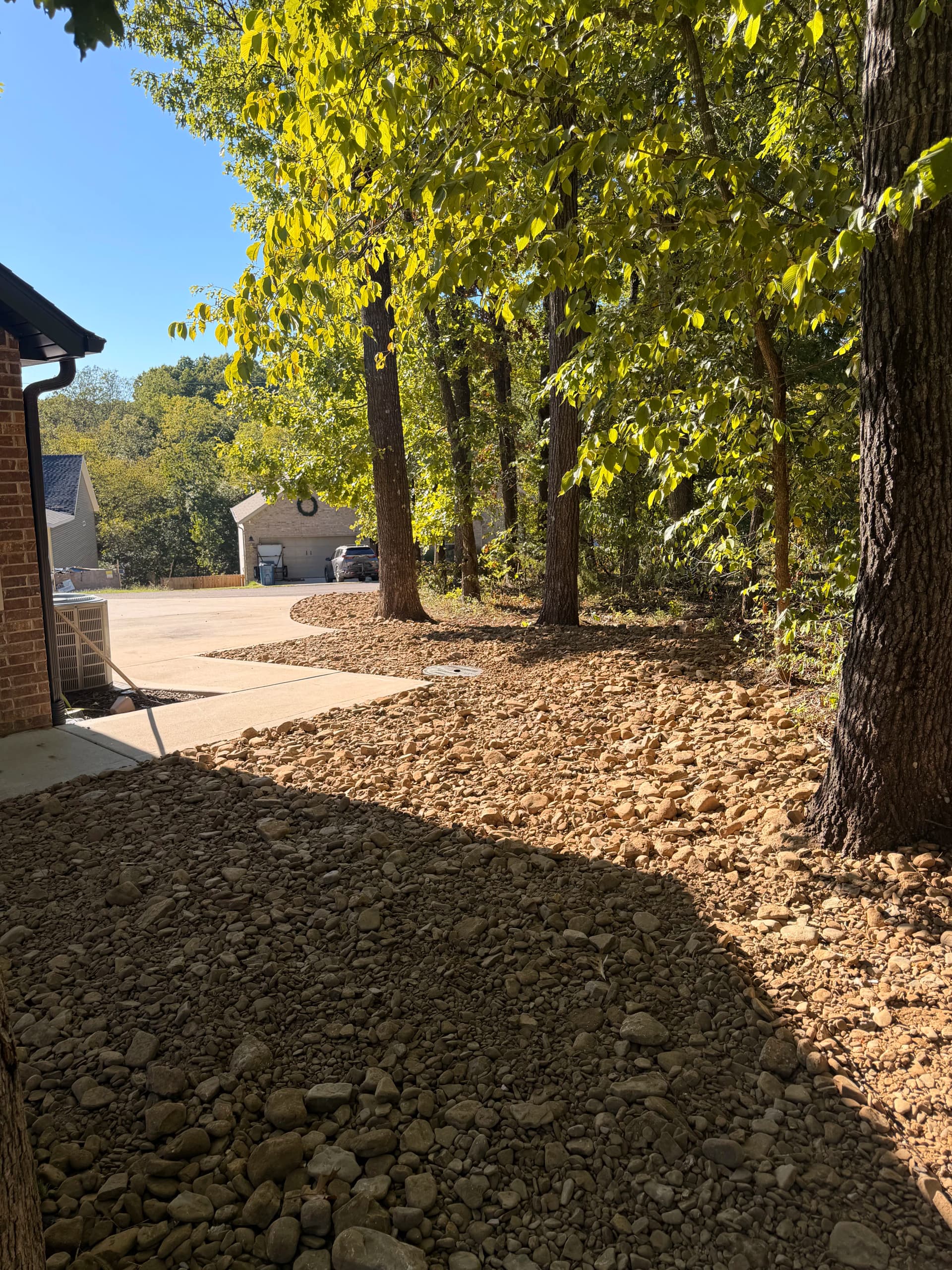 Gallery photos for Weed Barrier and Chocolate Rock Give This Side Yard a Clean Edge: Image #4