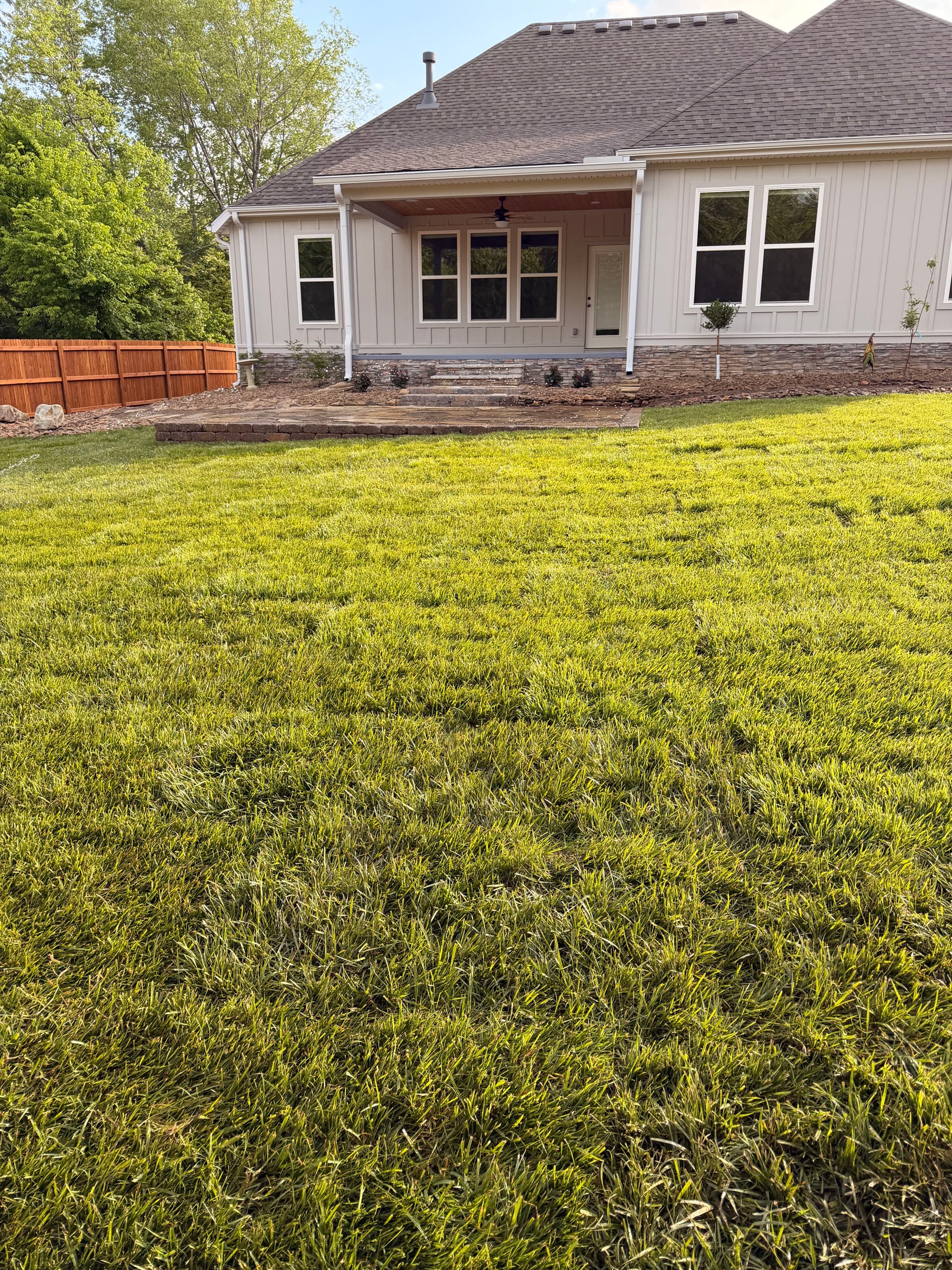 Gallery photos for Fresh-Cut Fescue Sod and Regrade Gives NWA Backyard a Real Fresh Start: Image #5