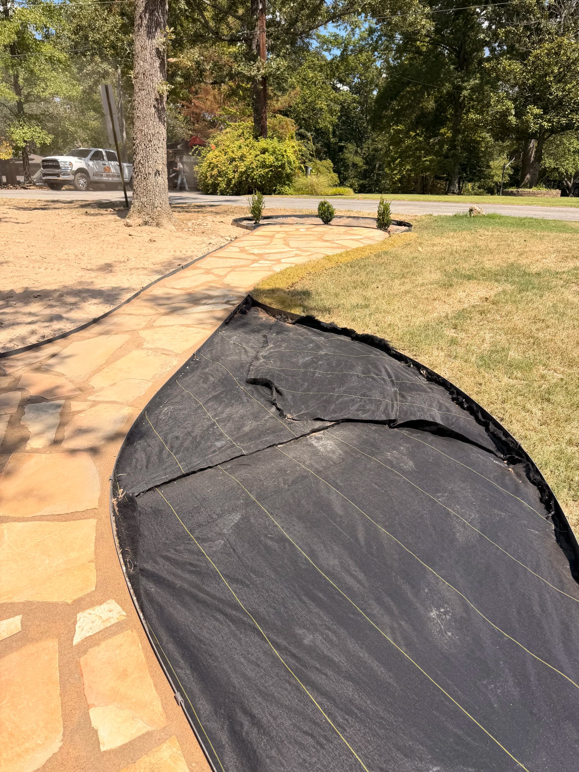 Gallery photos for Flagstone Path, Fire Pit, and Full Yard Overhaul Done Right: Image #3