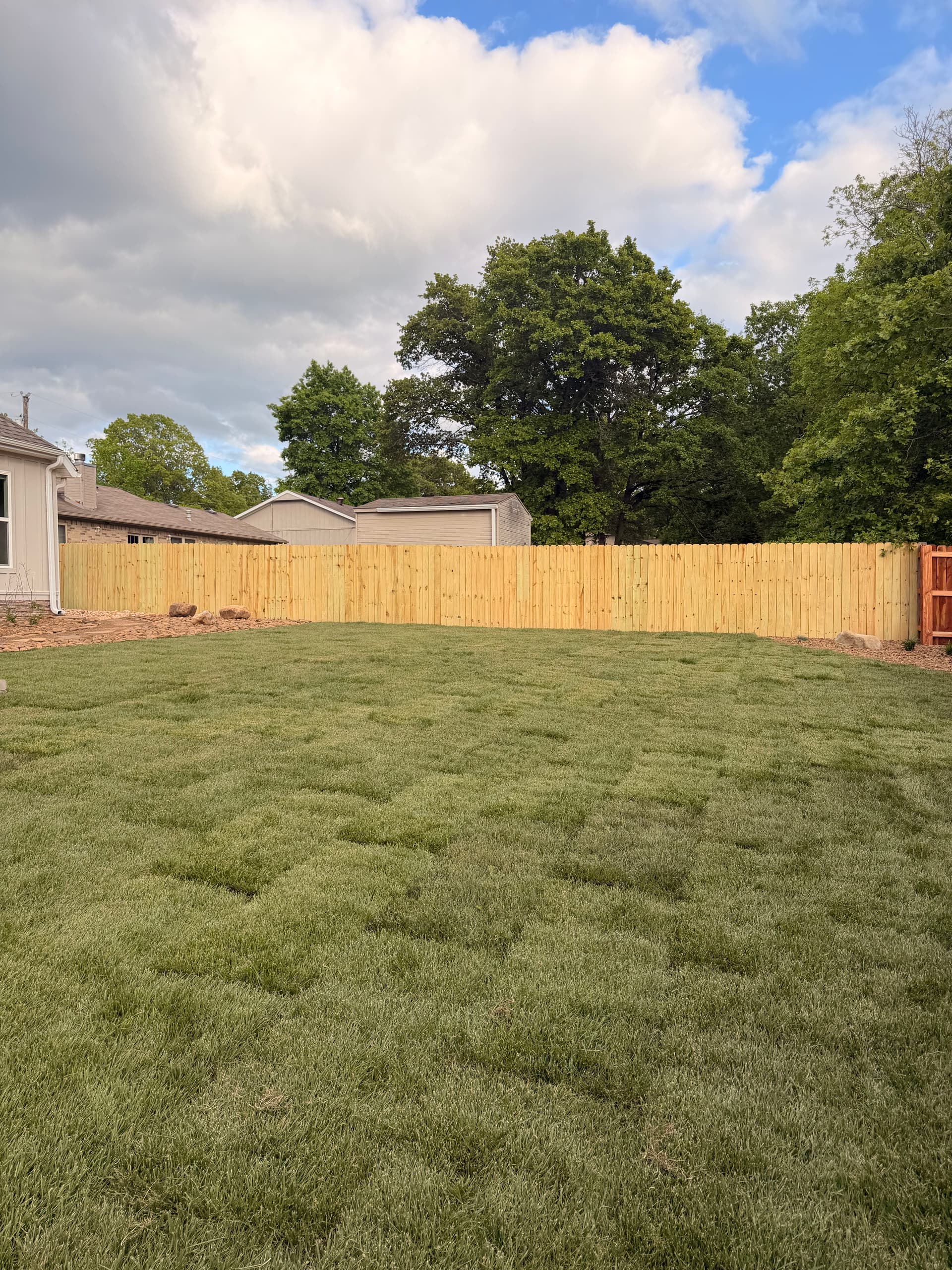 Gallery photos for Fresh-Cut Fescue Sod and Regrade Gives NWA Backyard a Real Fresh Start: Image #3