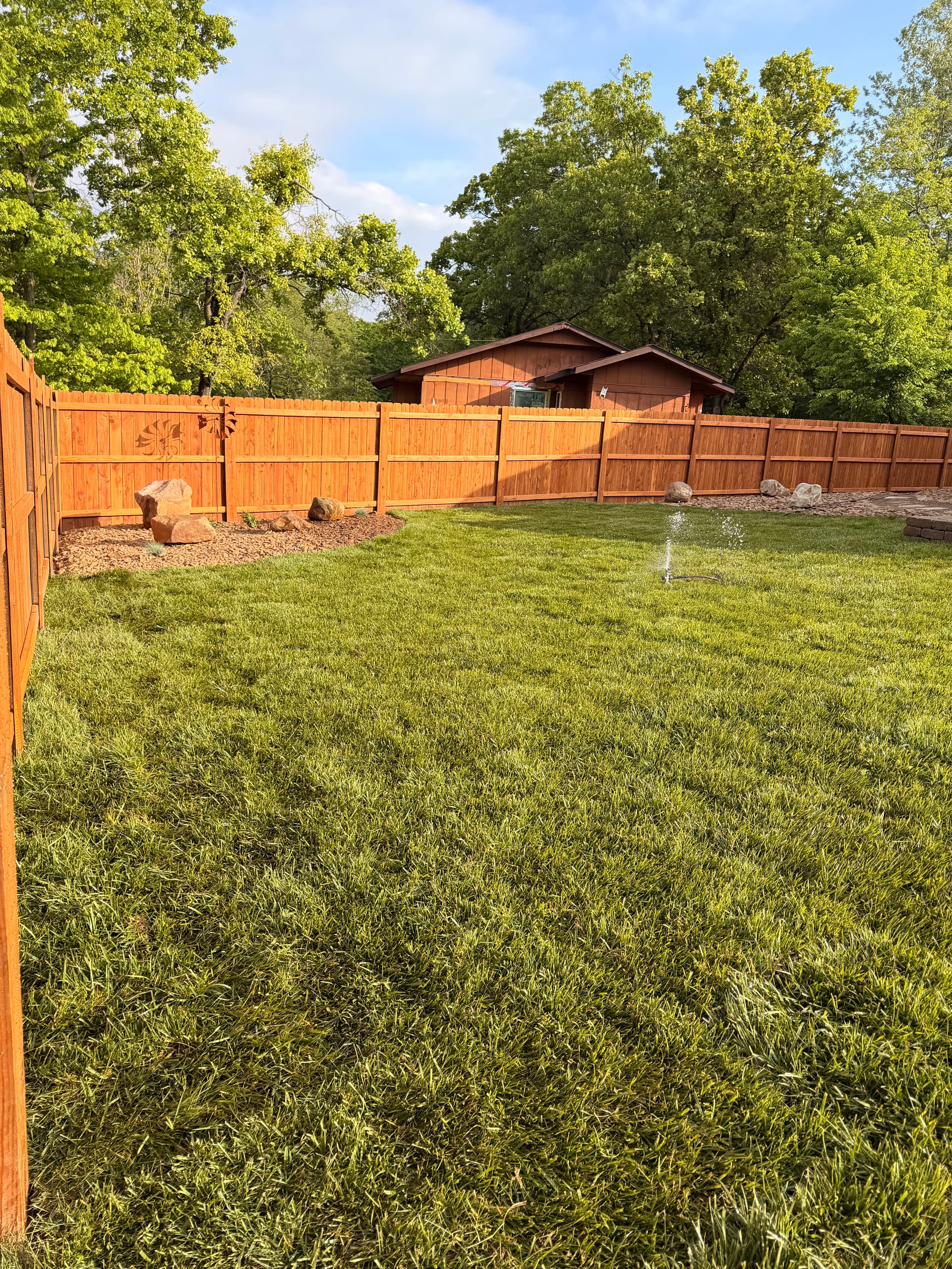 Gallery photos for Fresh-Cut Fescue Sod and Regrade Gives NWA Backyard a Real Fresh Start: Image #4