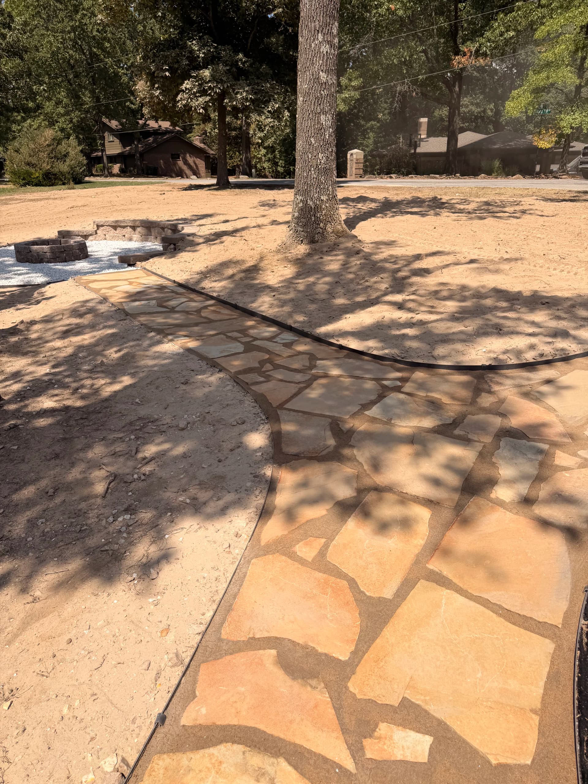 Gallery photos for Flagstone Path, Fire Pit, and Full Yard Overhaul Done Right: Image #2