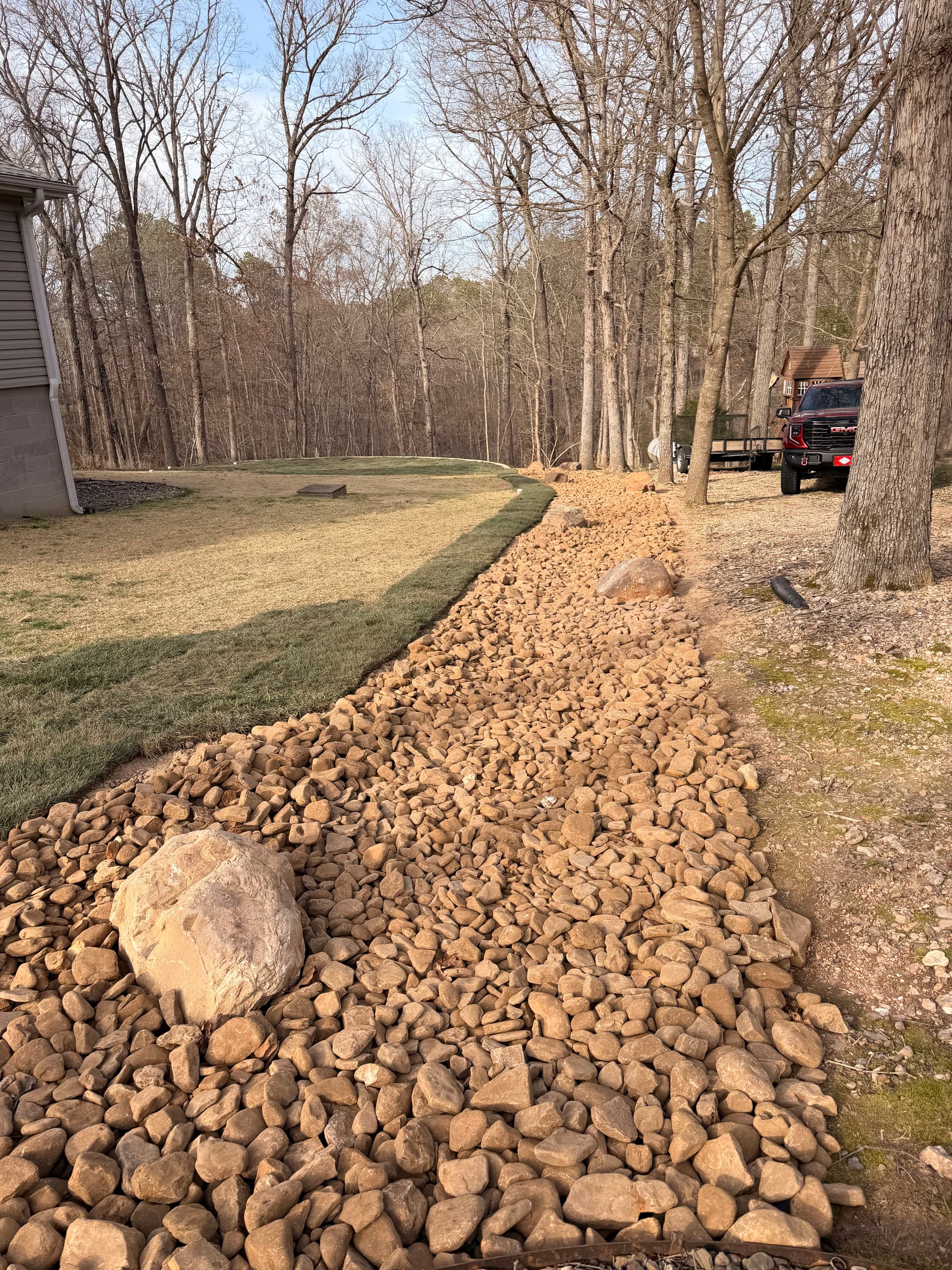 Gallery photos for Complete Landscape Transformation with Retaining Wall and New Rock Features: Image #7