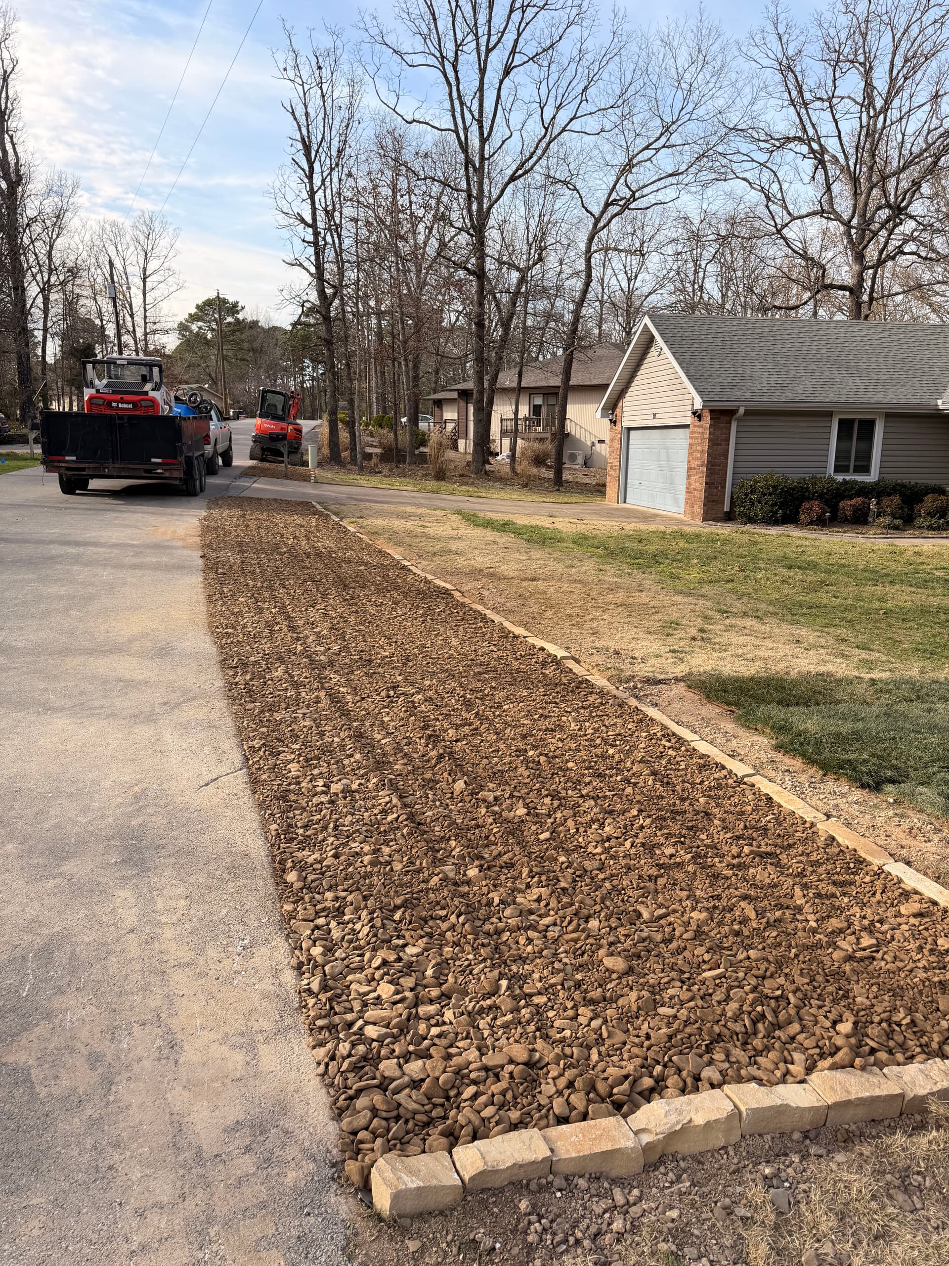 Gallery photos for Complete Landscape Transformation with Retaining Wall and New Rock Features: Image #5